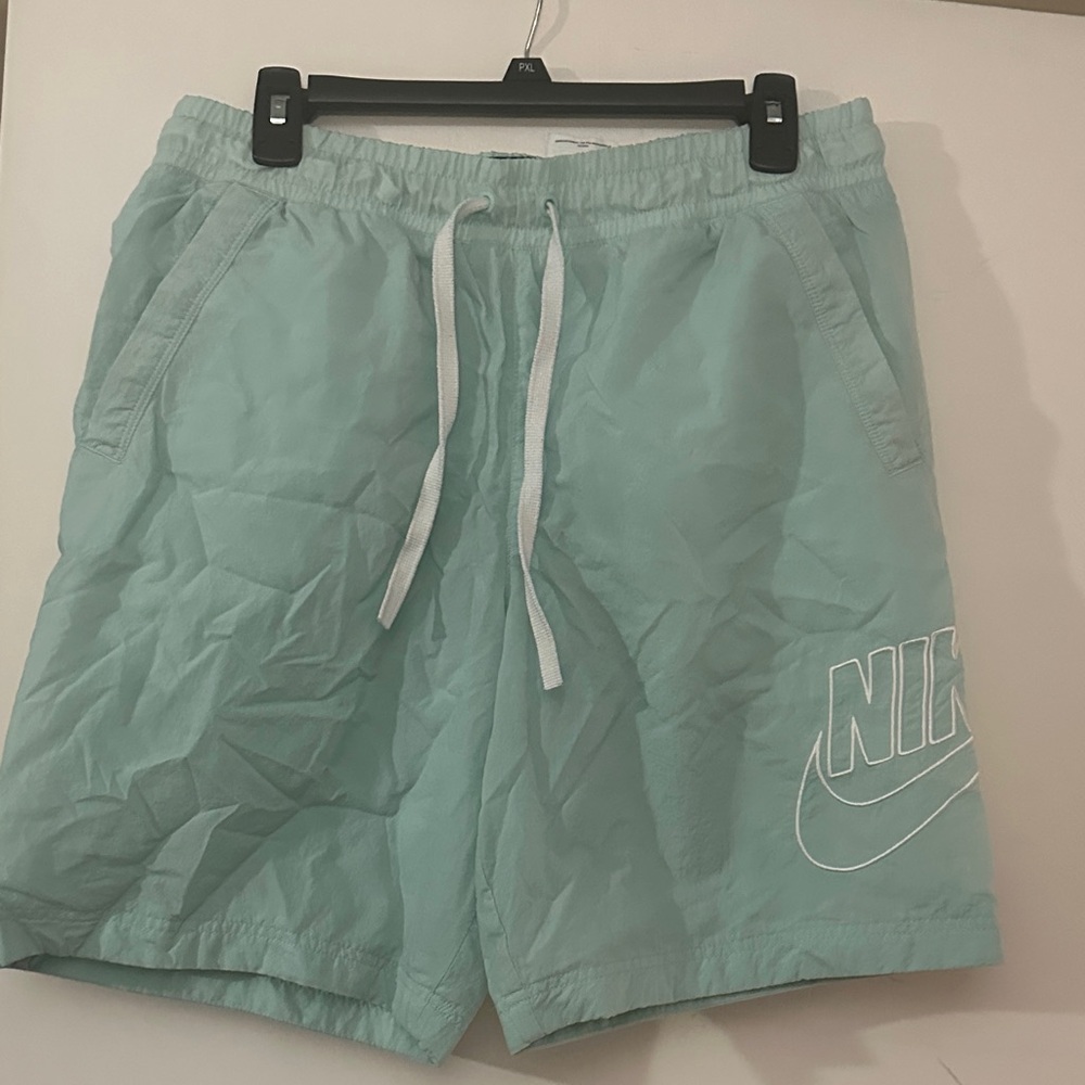 Nike Mint Green Shorts with White Accents